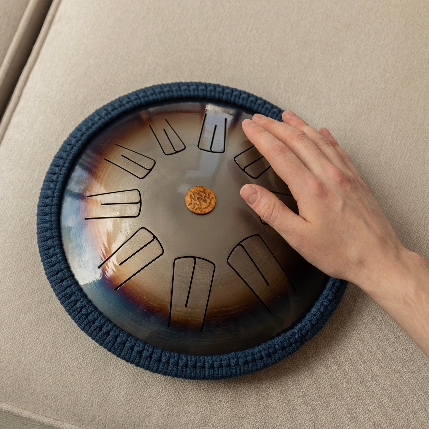 Compact Steel Tongue Drum Rainbow Color