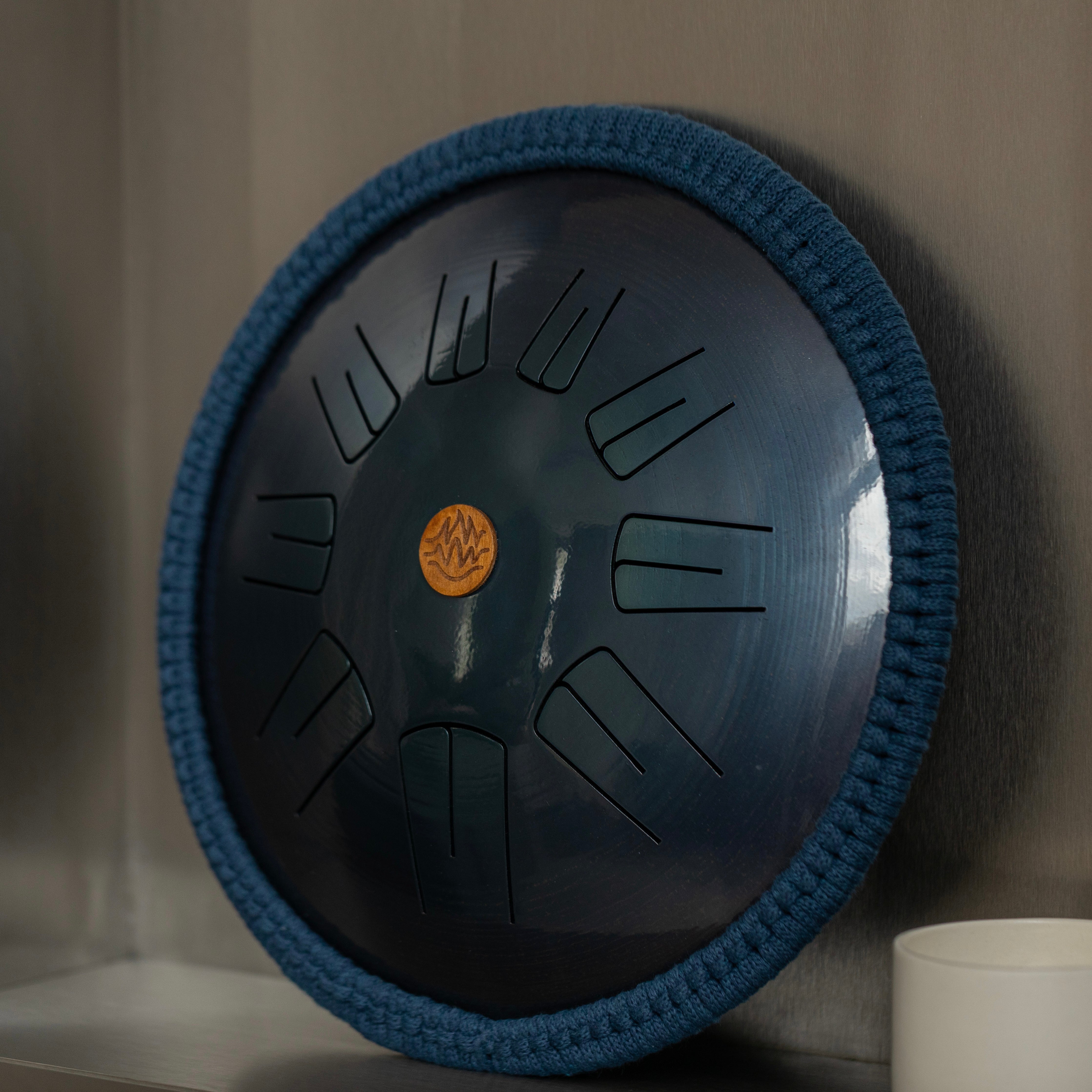 Burning27 handmade steel tongue drums in ocean steel color design