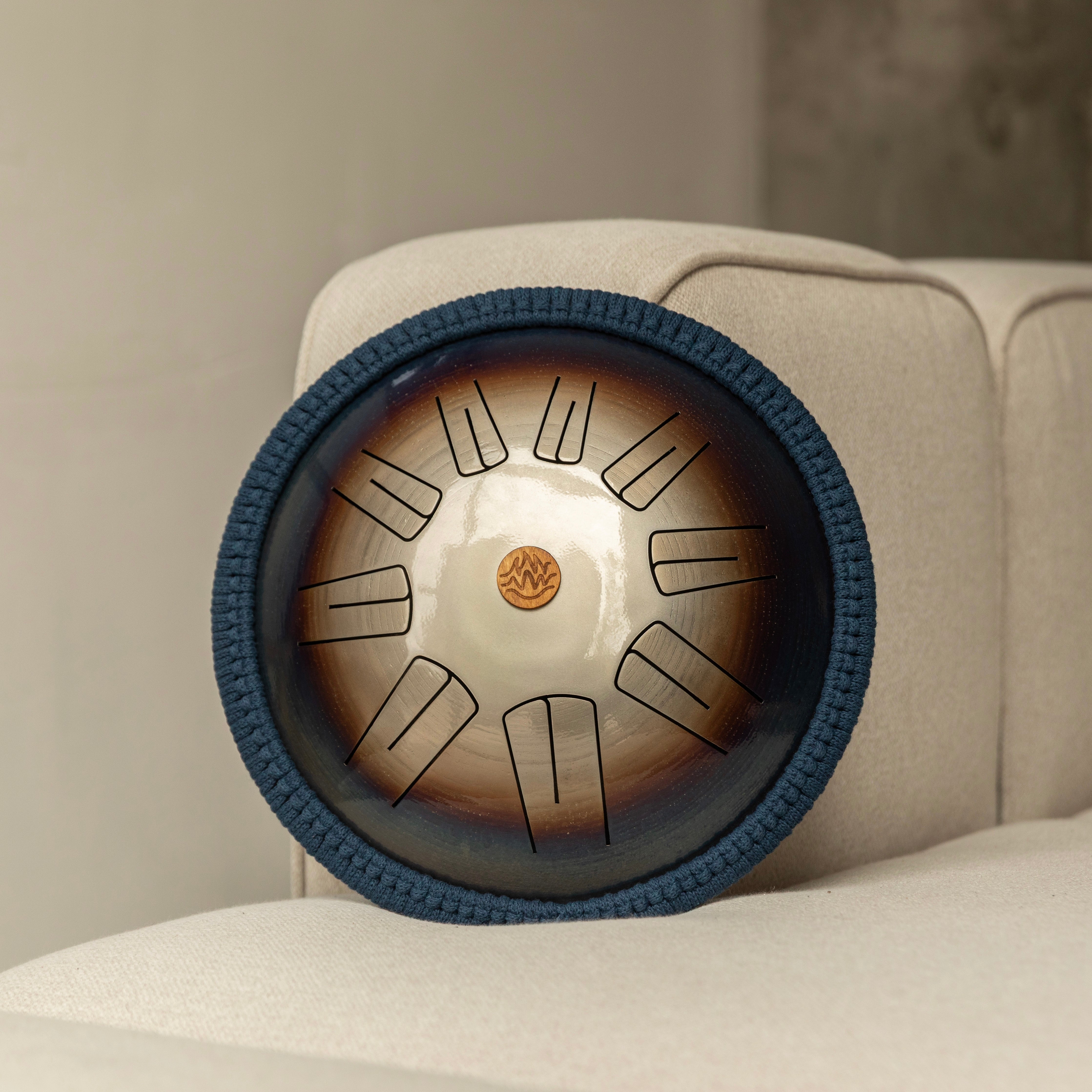 Spark Series 30cm (12-inch) handmade steel tongue drum in Rainbow Glow finish with bright sound