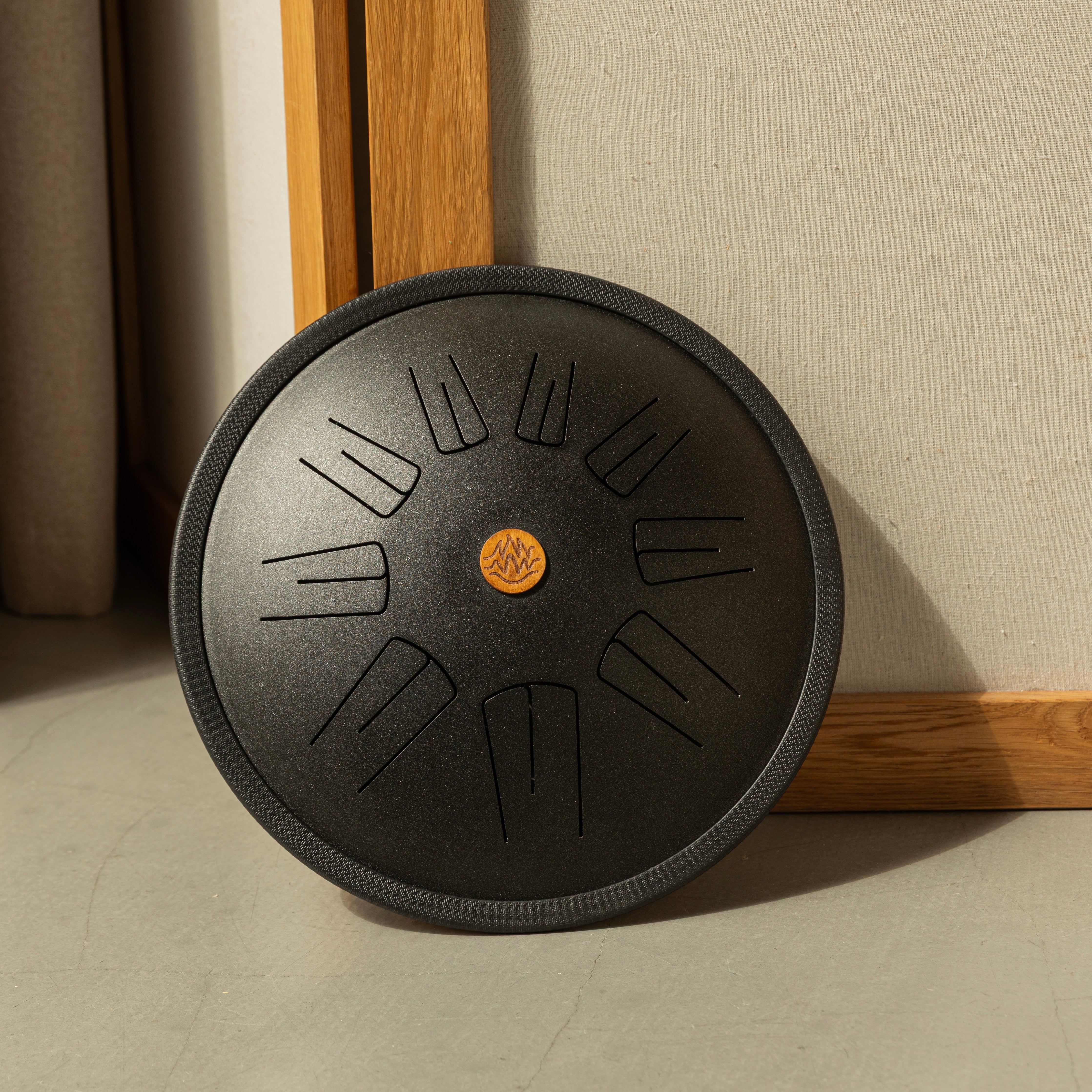 Burning27 Spark Series steel tongue drum in Stardust Black, 9-note handmade model with clear tone