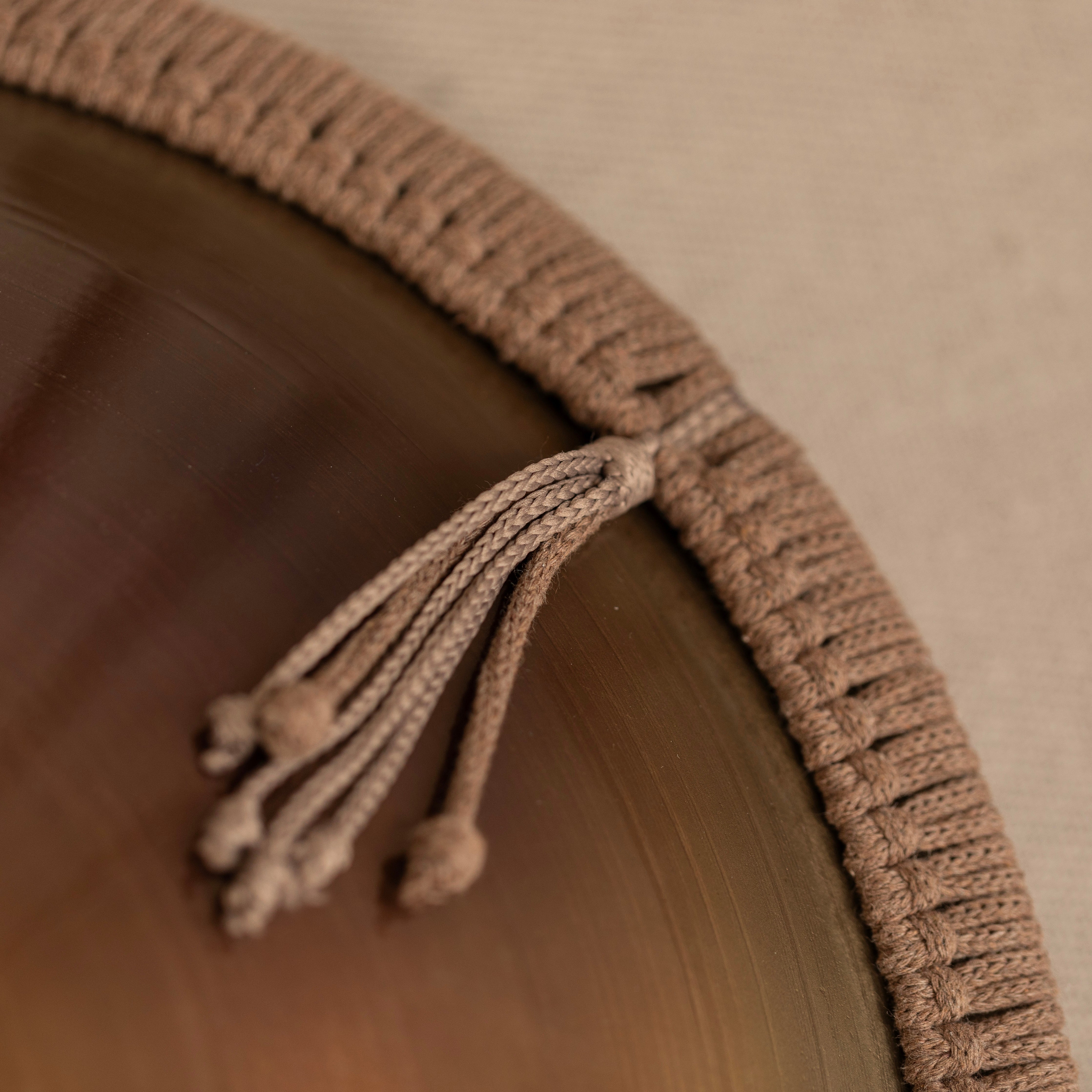 Decorative handmade rope braid or steel tongue drum by Burning27 workshop