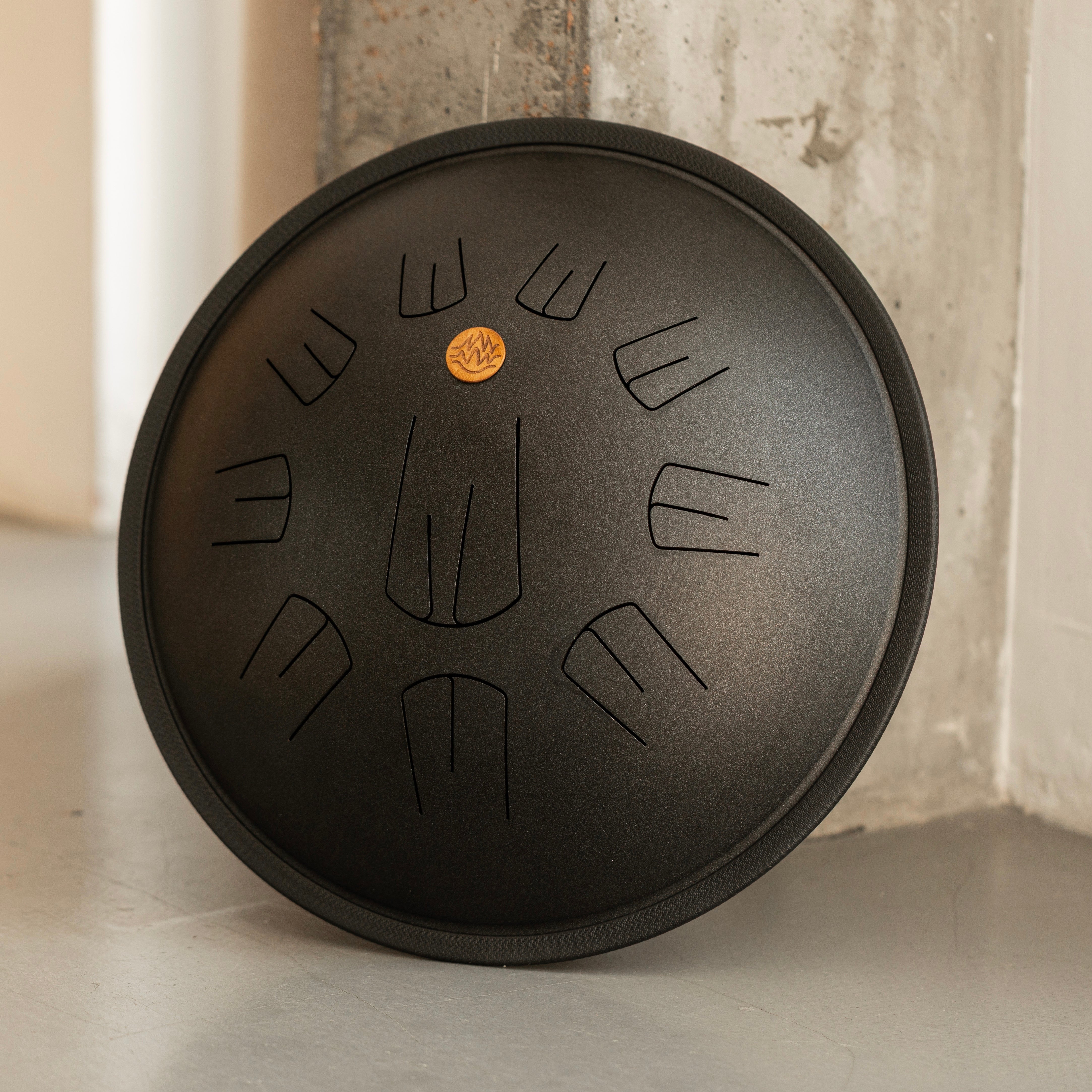 Burning27 Ember Series steel tongue drum in Stardust Black, 10-note handmade instrument with rich overtones