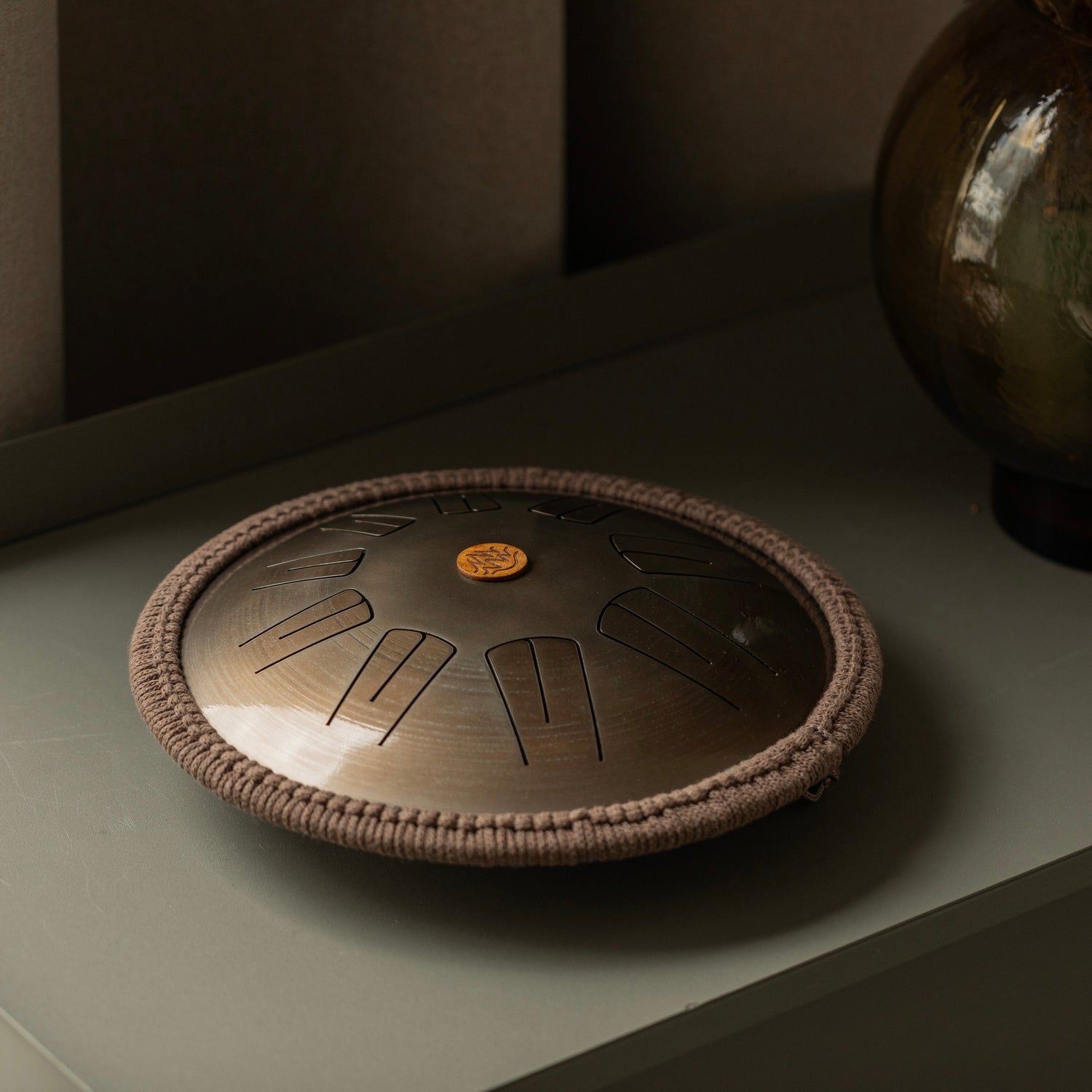 handmade steel tongue drum with tuned notes